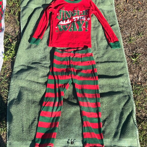 Carters 3 sets of pajama's!  'Jingle all the way' Adult, Child, and size 6 - Picture 4 of 15